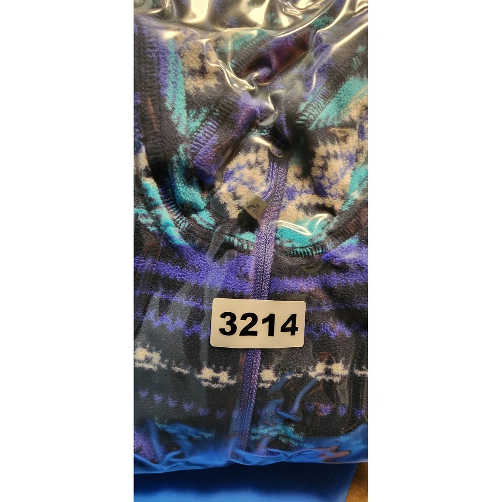 Eddie Bauer First Ascent Fleece Pullover‎ Aztec Tribal Print Purple Blue L - Picture 11 of 11